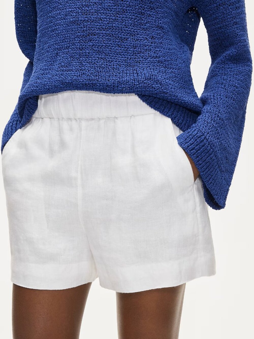 J. CREW Tropez White short in linen Xxs